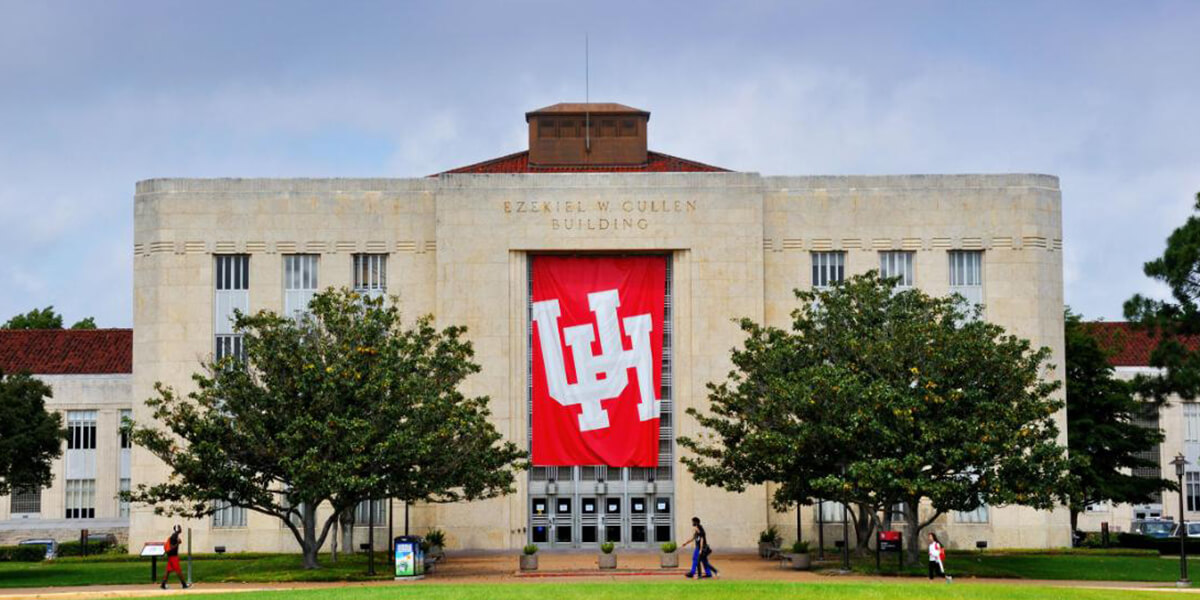 The Ezekiel W. Cullen building on the University of Houston campus in Houston, Texas