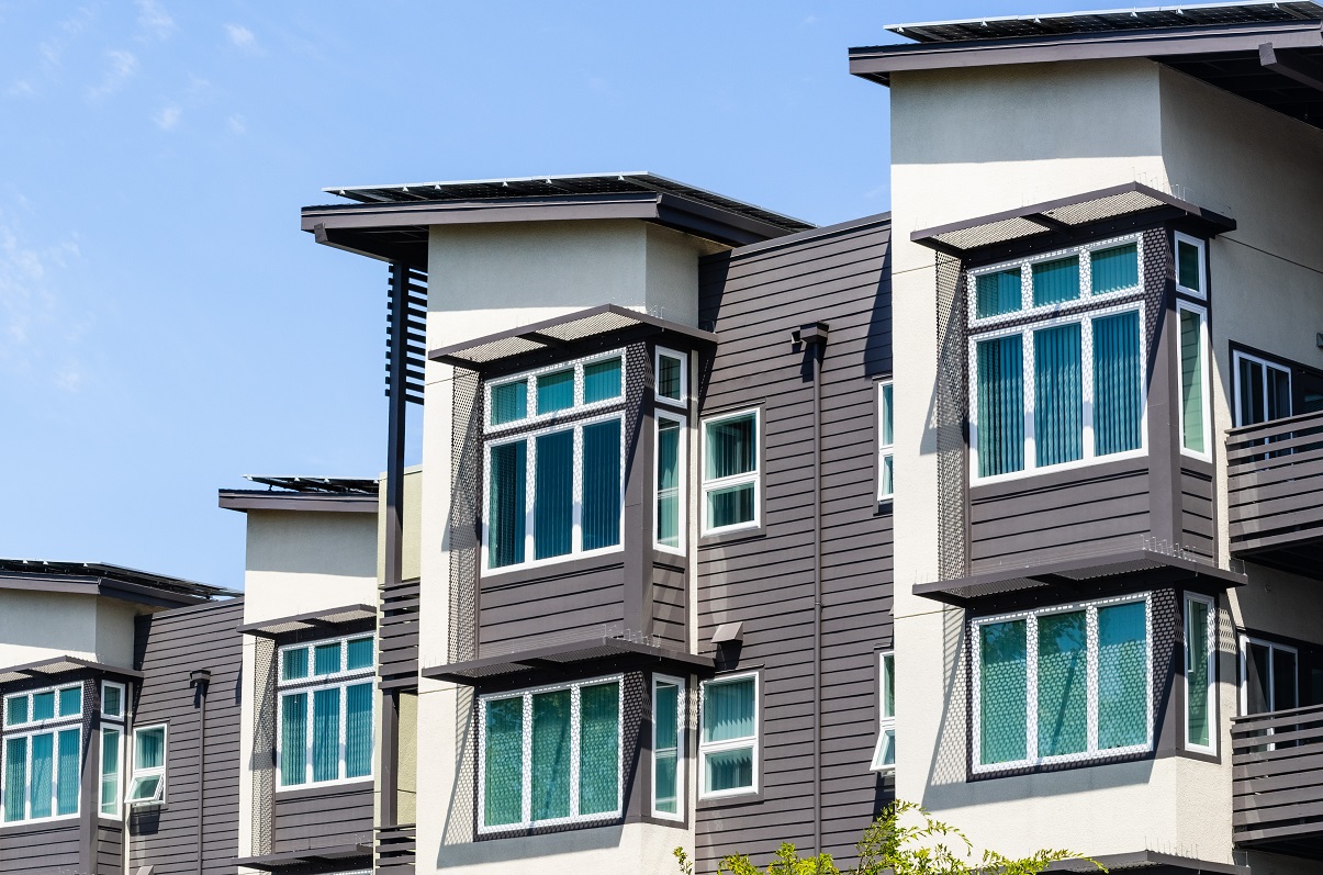 Exterior view of multifamily residential building
